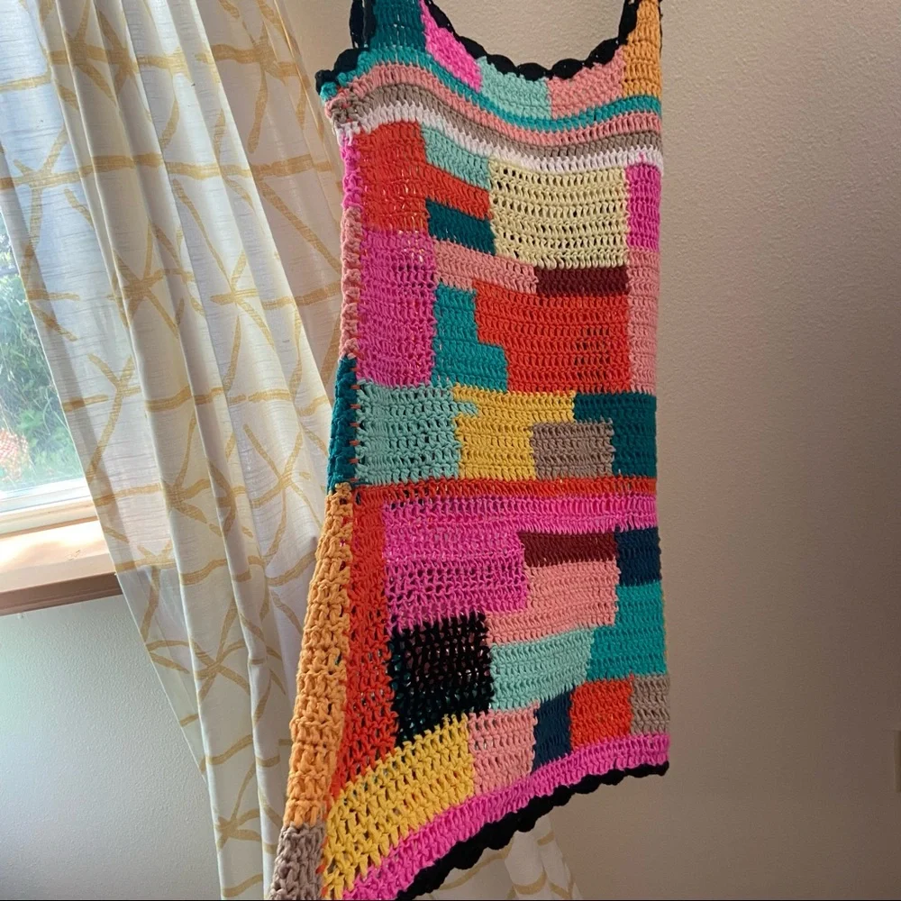 Tach Clothing Multicolor Meryl Crochet Mini Dress - Picture 8 of 9